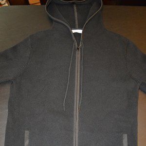 Calvin Klein Mens Small Black Zip Up Hoody Sweater